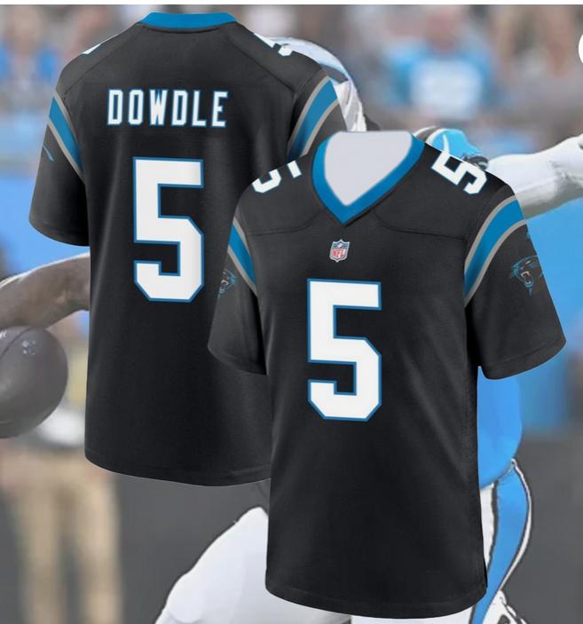 women Carolina Panthers #5 Dowdle black 2025 Nike NFL jersey (1)(1)